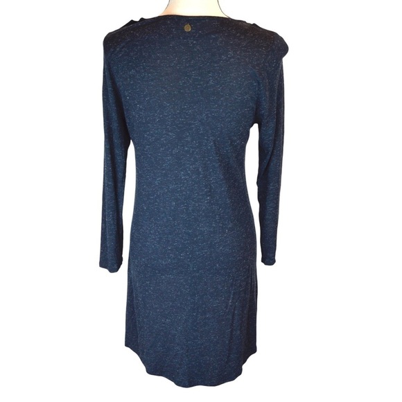 Soft Surroundings LENA Button Down Tunic Top, Navy Petite Medium Style 38748 - Picture 9 of 10